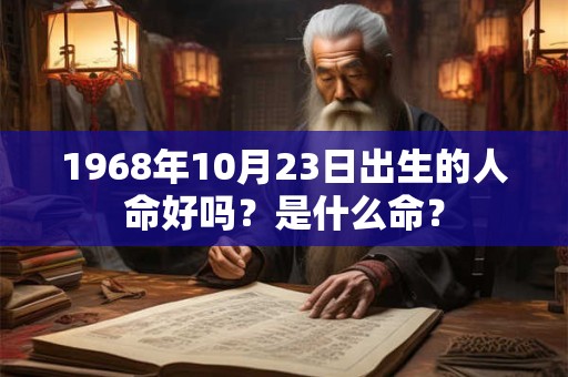 1968年10月23日出生的人命好吗？是什么命？