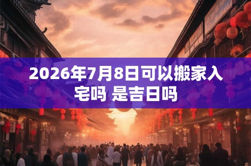2026年7月8日可以搬家入宅吗 是吉日吗 2026年7月8日可以搬家入宅吗 是吉日吗