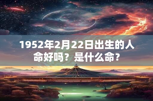 1952年2月22日出生的人命好吗？是什么命？