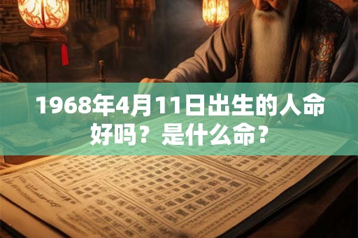 1968年4月11日出生的人命好吗？是什么命？