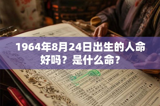 1964年8月24日出生的人命好吗?是什么命? 1964年8月24日出生的人命好吗?是什么命?