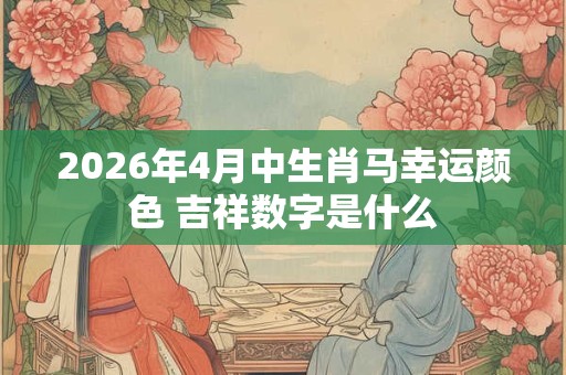 2026年4月中生肖马幸运颜色 吉祥数字是什么