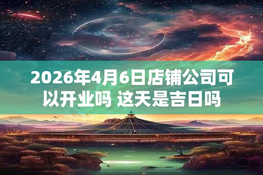 2026年4月6日店铺公司可以开业吗 这天是吉日吗 2026年4月6日店铺公司可以开业吗 这天是吉日吗