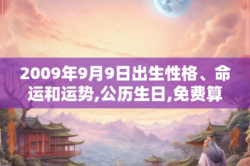 2009年9月9日出生性格、命运和运势,公历生日,免费算命 2009年9月9日出生性格、命运和运势,公历生日,免费算命