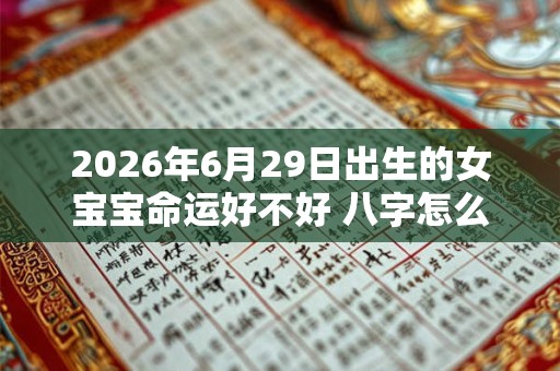 2026年6月29日出生的女宝宝命运好不好 八字怎么样