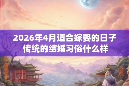 2026年4月适合嫁娶的日子 传统的结婚习俗什么样