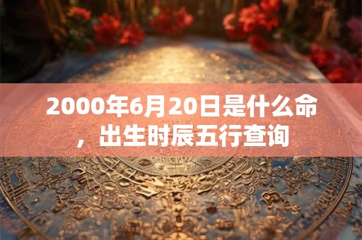 2000年6月20日是什么命，出生时辰五行查询