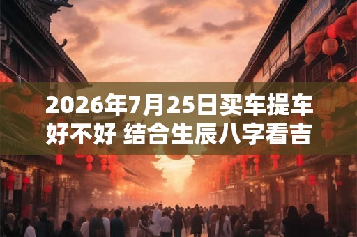 2026年7月25日买车提车好不好 结合生辰八字看吉日