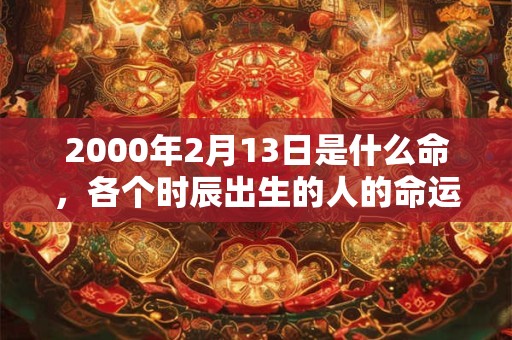 2000年2月13日是什么命，各个时辰出生的人的命运