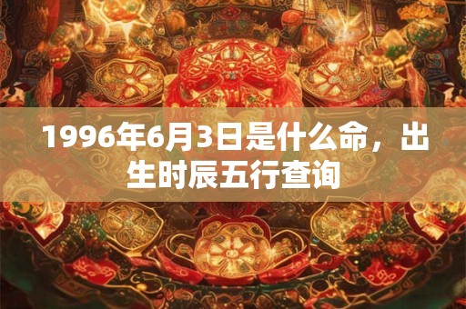1996年6月3日是什么命,出生时辰五行查询 1996年6月3日是什么命,出生时辰五行查询
