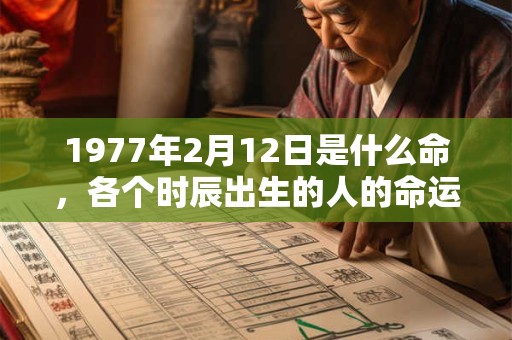 1977年2月12日是什么命，各个时辰出生的人的命运