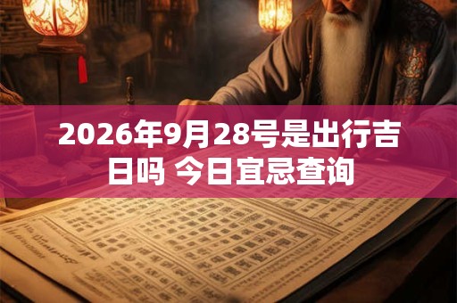 2026年9月28号是出行吉日吗 今日宜忌查询