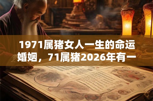1971属猪女人一生的命运婚姻，71属猪2026年有一灾