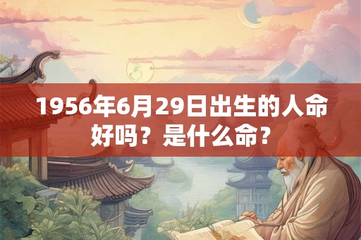 1956年6月29日出生的人命好吗?是什么命? 1956年6月29日出生的人命好吗?是什么命?