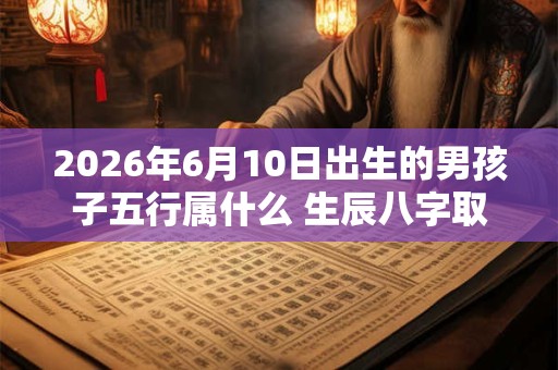2026年6月10日出生的男孩子五行属什么 生辰八字取名