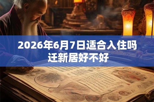 2026年6月7日适合入住吗 迁新居好不好 2026年6月7日适合入住吗 迁新居好不好