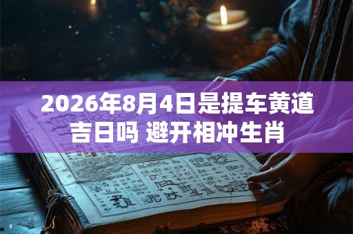 2026年8月4日是提车黄道吉日吗 避开相冲生肖