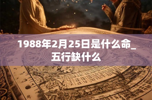 1988年2月25日是什么命_五行缺什么