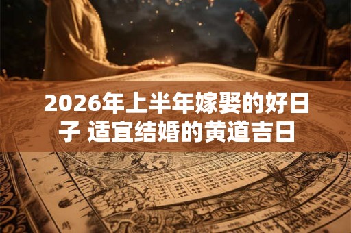 2026年上半年嫁娶的好日子 适宜结婚的黄道吉日 2026年上半年嫁娶的好日子 适宜结婚的黄道吉日