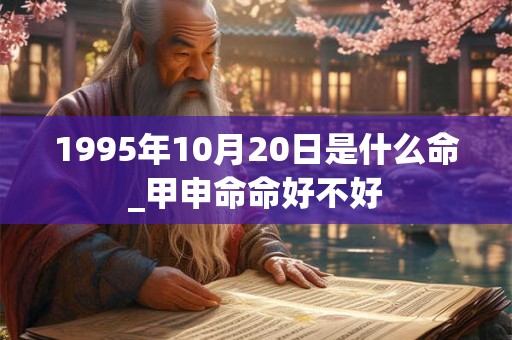1995年10月20日是什么命_甲申命命好不好
