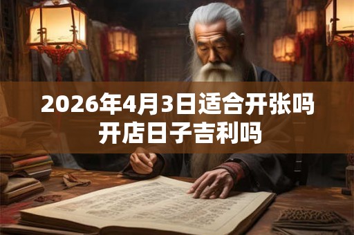 2026年4月3日适合开张吗 开店日子吉利吗 2026年4月3日适合开张吗 开店日子吉利吗