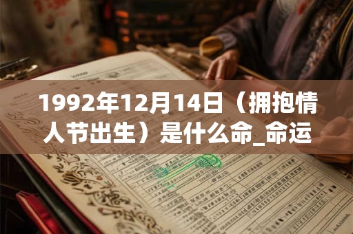 1992年12月14日（拥抱情人节出生）是什么命_命运如何