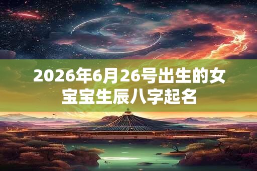 2026年6月26号出生的女宝宝生辰八字起名