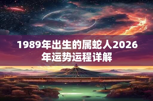 1989年出生的属蛇人2026年运势运程详解 1989年出生的属蛇人2026年运势运程详解