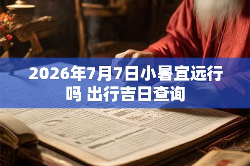 2026年7月7日小暑宜远行吗 出行吉日查询