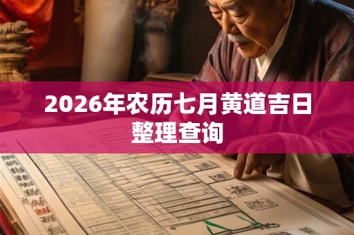 2026年农历七月黄道吉日整理查询