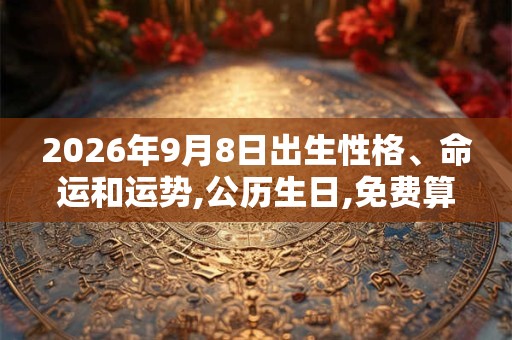 2026年9月8日出生性格、命运和运势,公历生日,免费算命