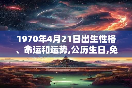 1970年4月21日出生性格、命运和运势,公历生日,免费算命