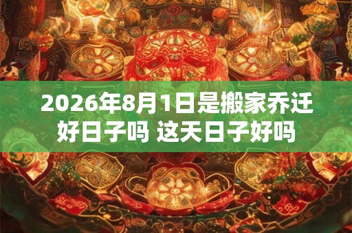 2026年8月1日是搬家乔迁好日子吗 这天日子好吗 2026年8月1日是搬家乔迁好日子吗 这天日子好吗