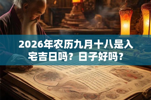 2026年农历九月十八是入宅吉日吗？日子好吗？