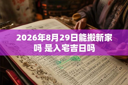 2026年8月29日能搬新家吗 是入宅吉日吗