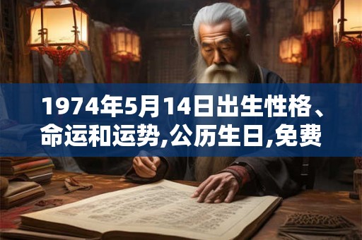 1974年5月14日出生性格、命运和运势,公历生日,免费算命 1974年5月14日出生性格、命运和运势,公历生日,免费算命