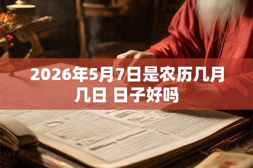 2026年5月7日是农历几月几日 日子好吗 2026年5月7日是农历几月几日 日子好吗