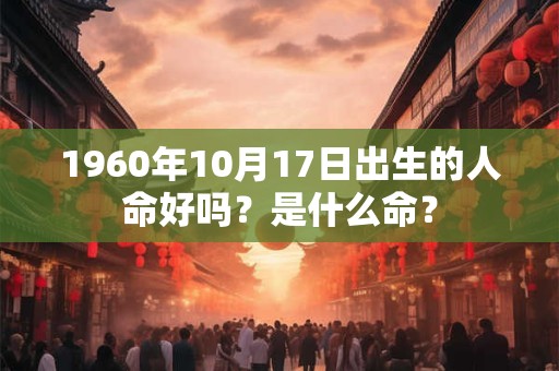1960年10月17日出生的人命好吗?是什么命? 1960年10月17日出生的人命好吗?是什么命?