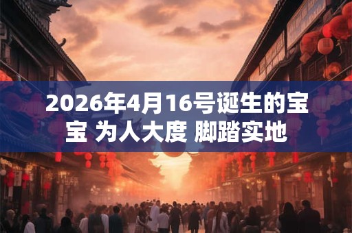 2026年4月16号诞生的宝宝 为人大度 脚踏实地