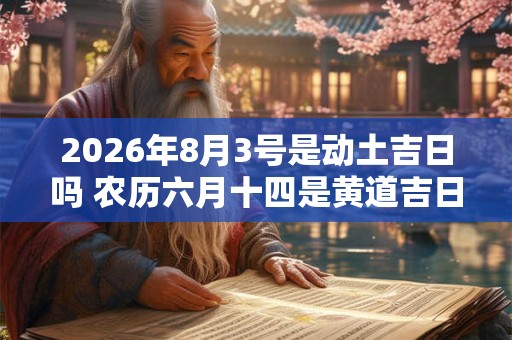 2026年8月3号是动土吉日吗 农历六月十四是黄道吉日吗 2026年8月3号是动土吉日吗 农历六月十四是黄道吉日吗