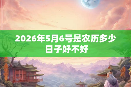 2026年5月6号是农历多少 日子好不好