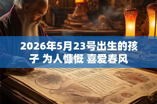 2026年5月23号出生的孩子 为人慷慨 喜爱春风
