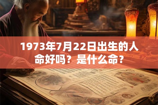 1973年7月22日出生的人命好吗？是什么命？