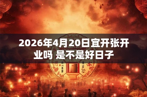2026年4月20日宜开张开业吗 是不是好日子