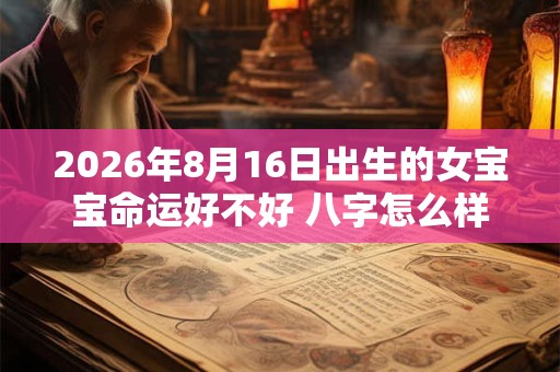 2026年8月16日出生的女宝宝命运好不好 八字怎么样