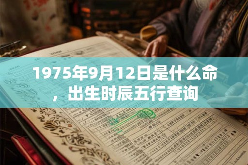 1975年9月12日是什么命,出生时辰五行查询 1975年9月12日是什么命,出生时辰五行查询