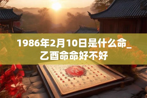 1986年2月10日是什么命_乙酉命命好不好