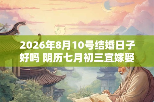 2026年8月10号结婚日子好吗 阴历七月初三宜嫁娶吗 2026年8月10号结婚日子好吗 阴历七月初三宜嫁娶吗