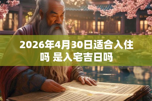 2026年4月30日适合入住吗 是入宅吉日吗