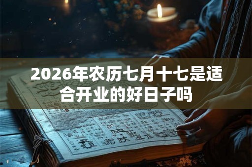 2026年农历七月十七是适合开业的好日子吗